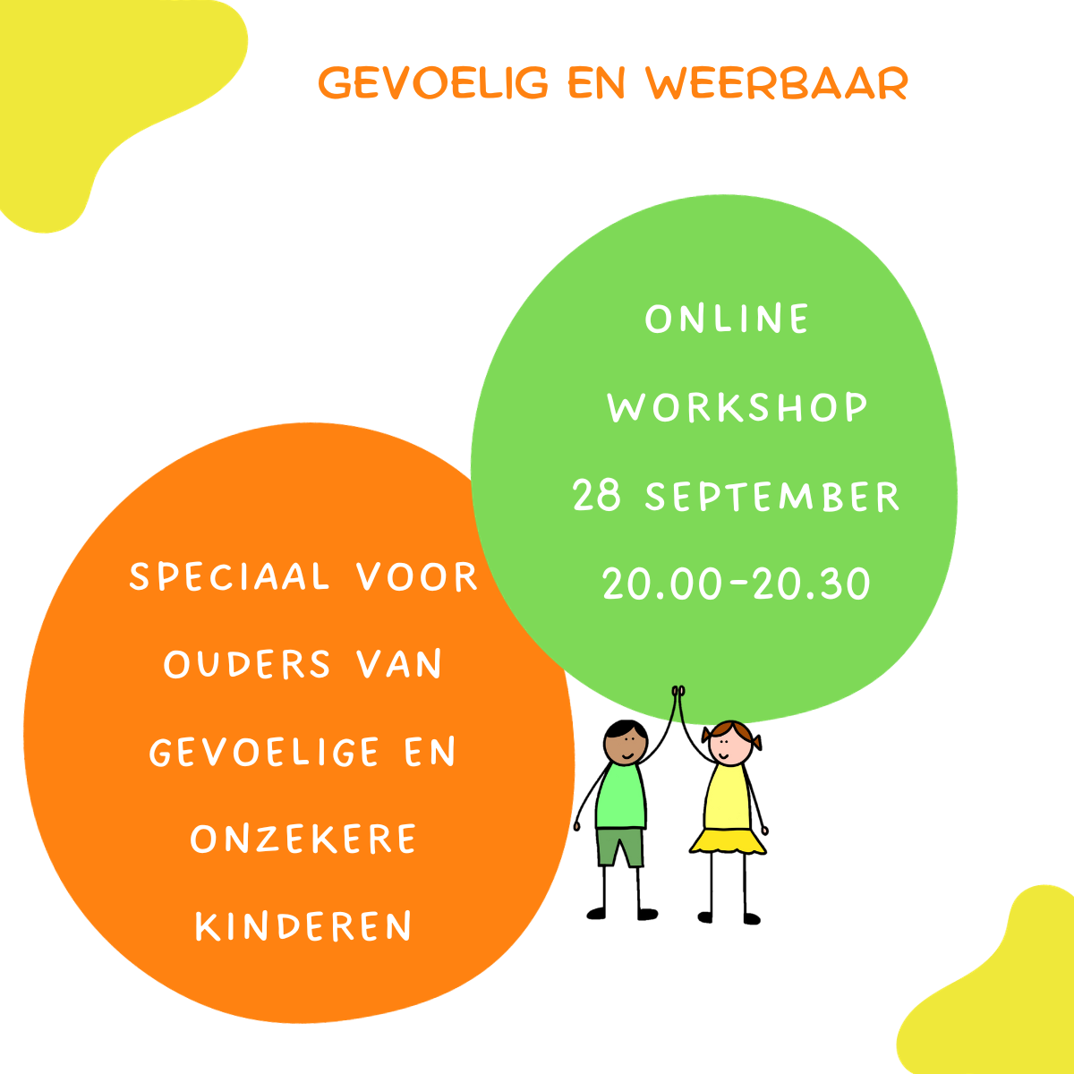 online workshop voor ouders van onzekere, gevoelige kinderen